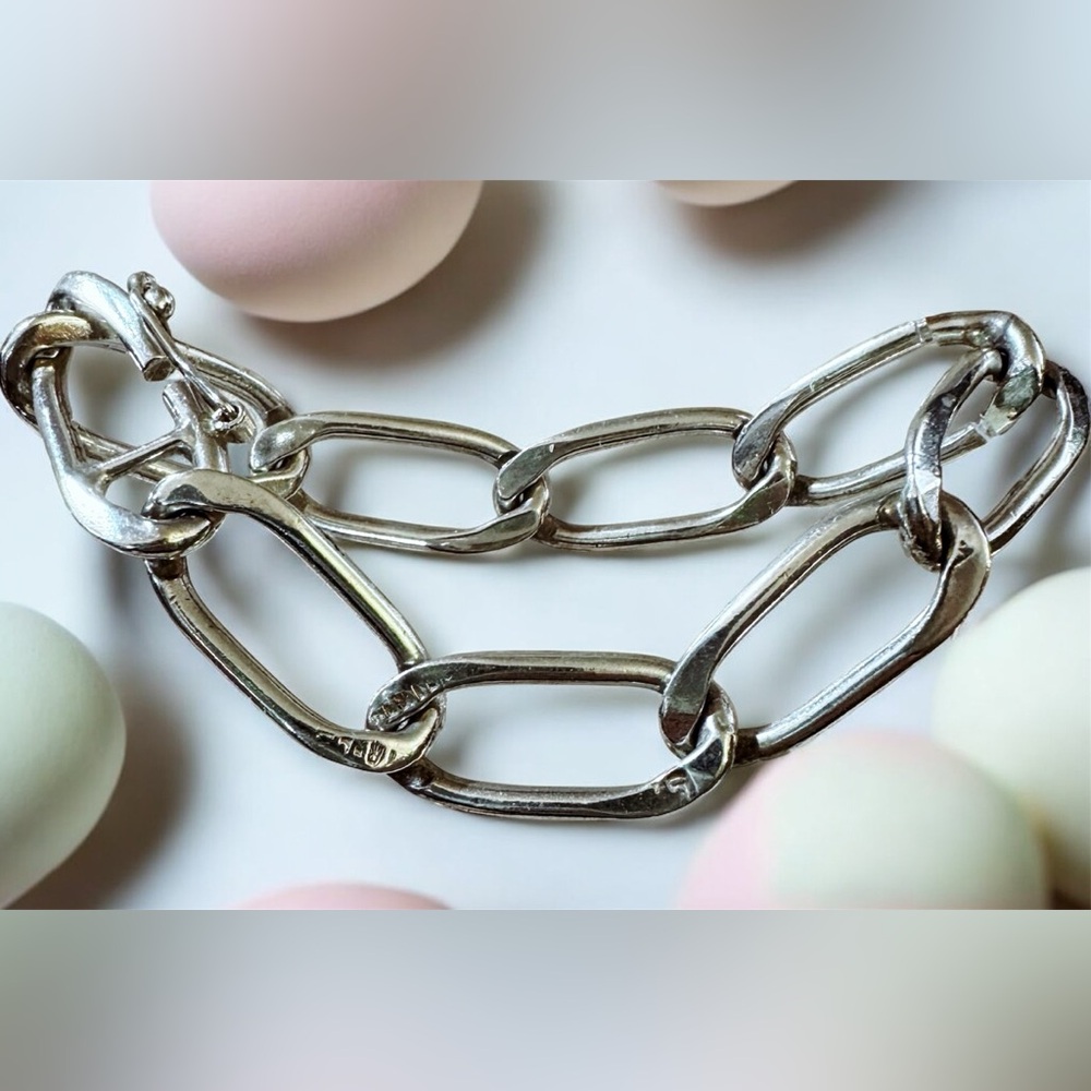 Elegant Sterling Silver Chain Bracelet